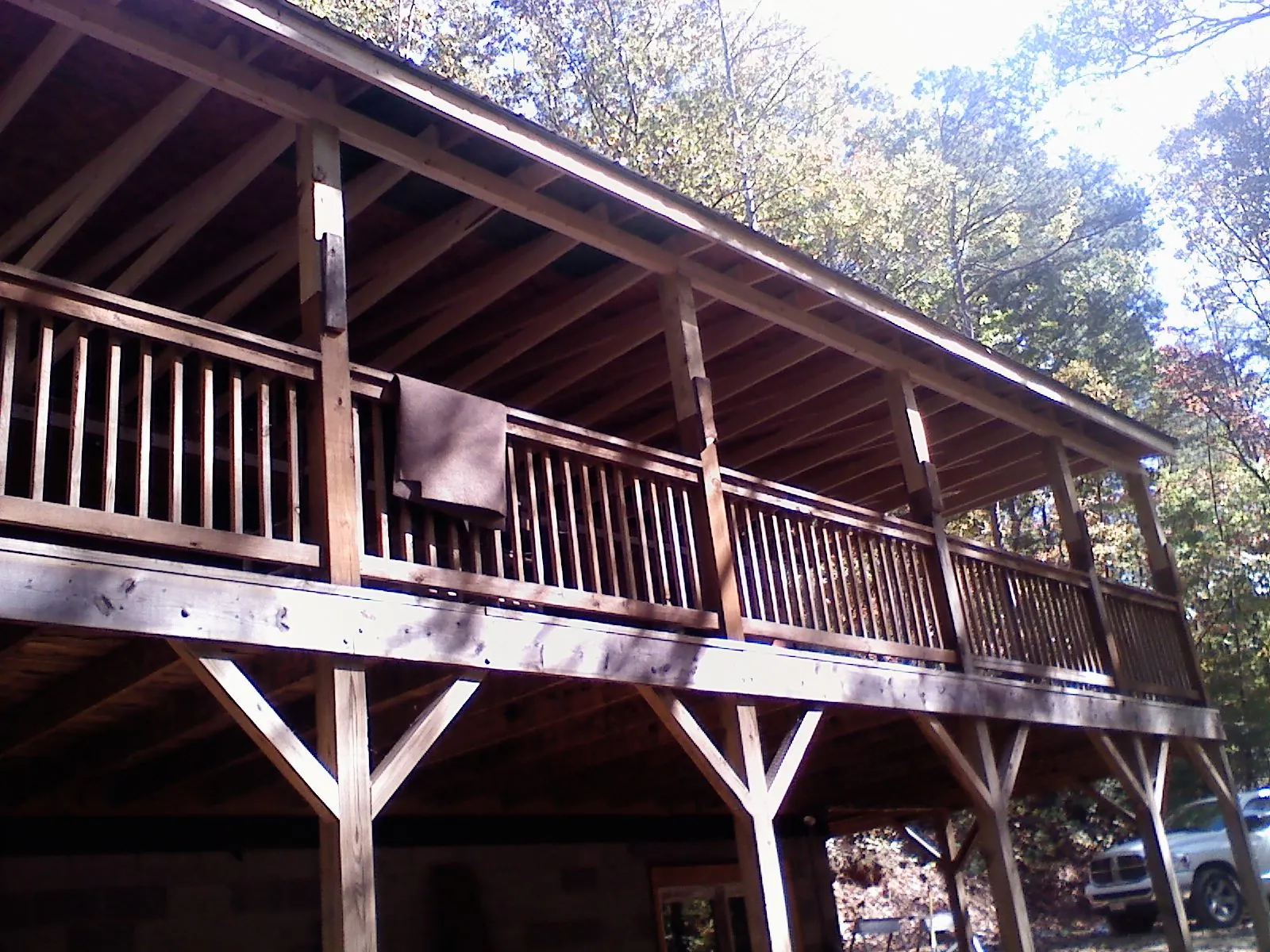 Timber framing under a new elevated porch and deck — Roof Leak Repair in Belford by Roofing Brothers